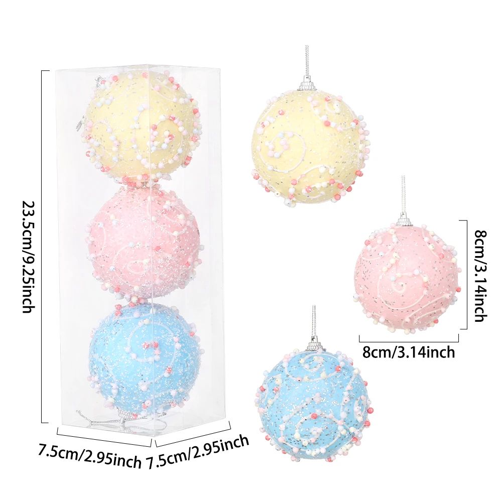 6pcs Christmas Ball Ornament Set For Xmas Tree And Party Decoration 7