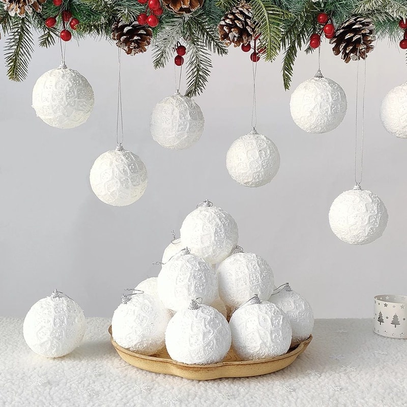 6pcs Christmas Ball Ornament Set For Xmas Tree And Party Decoration 11