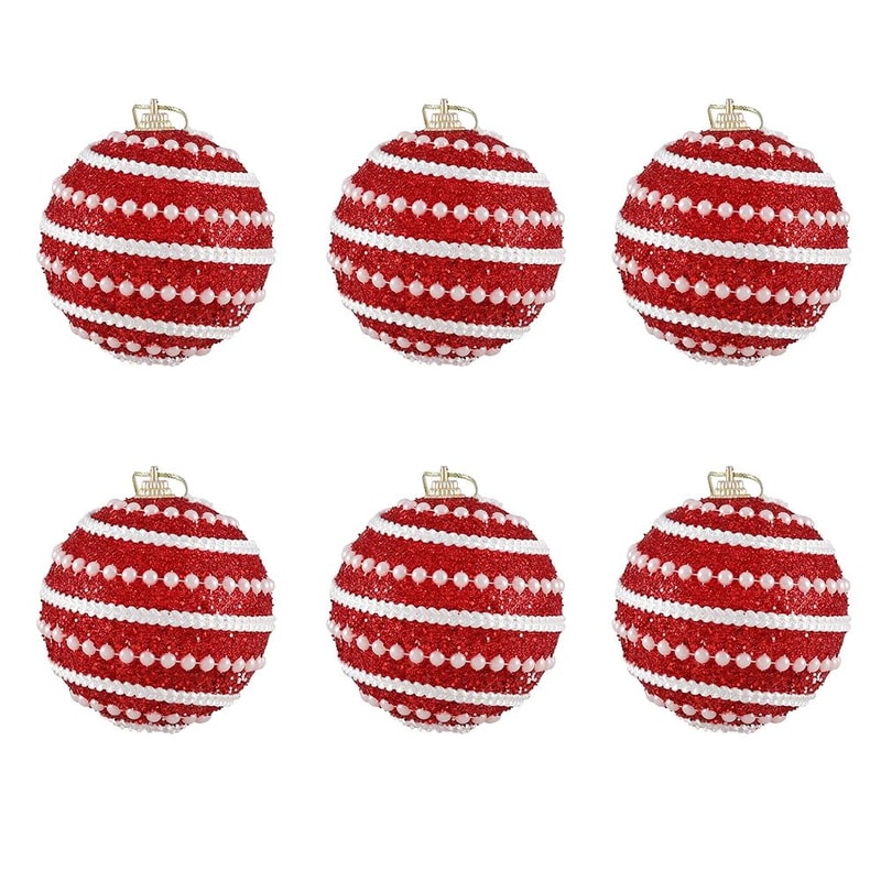 6pcs Christmas Ball Ornament Set For Xmas Tree And Party Decoration 23