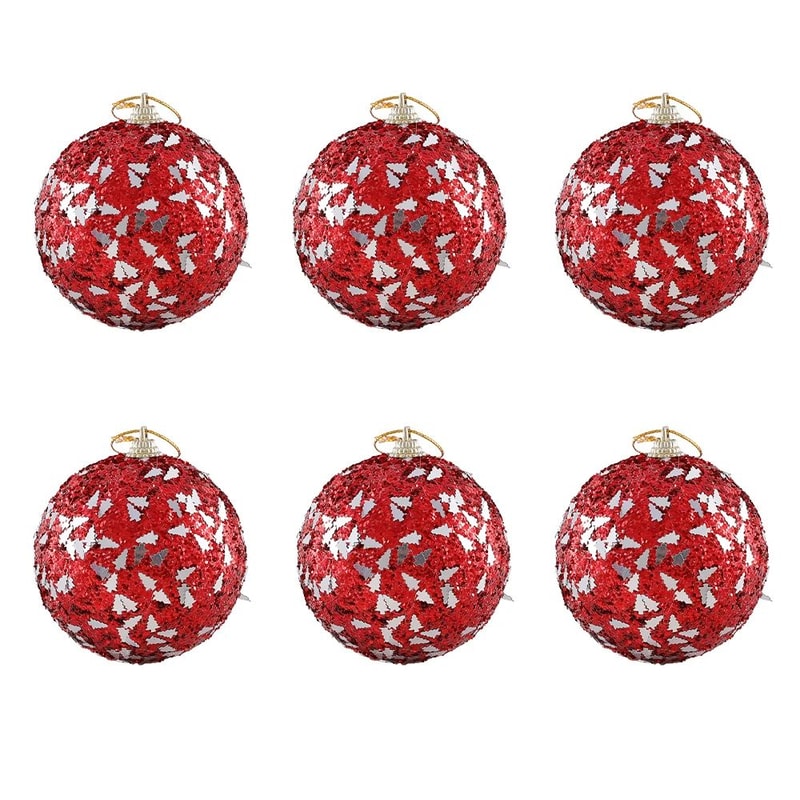 6pcs Christmas Ball Ornament Set For Xmas Tree And Party Decoration 24