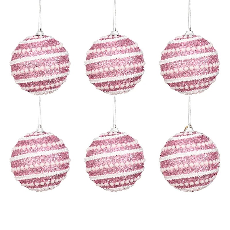 6pcs Christmas Ball Ornament Set For Xmas Tree And Party Decoration 25
