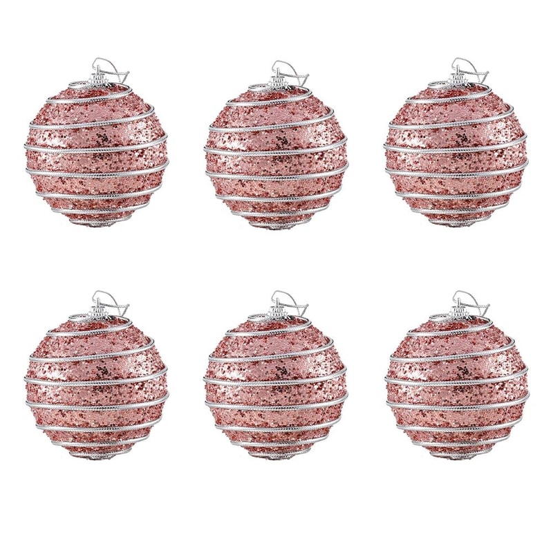 6pcs Christmas Ball Ornament Set For Xmas Tree And Party Decoration 26