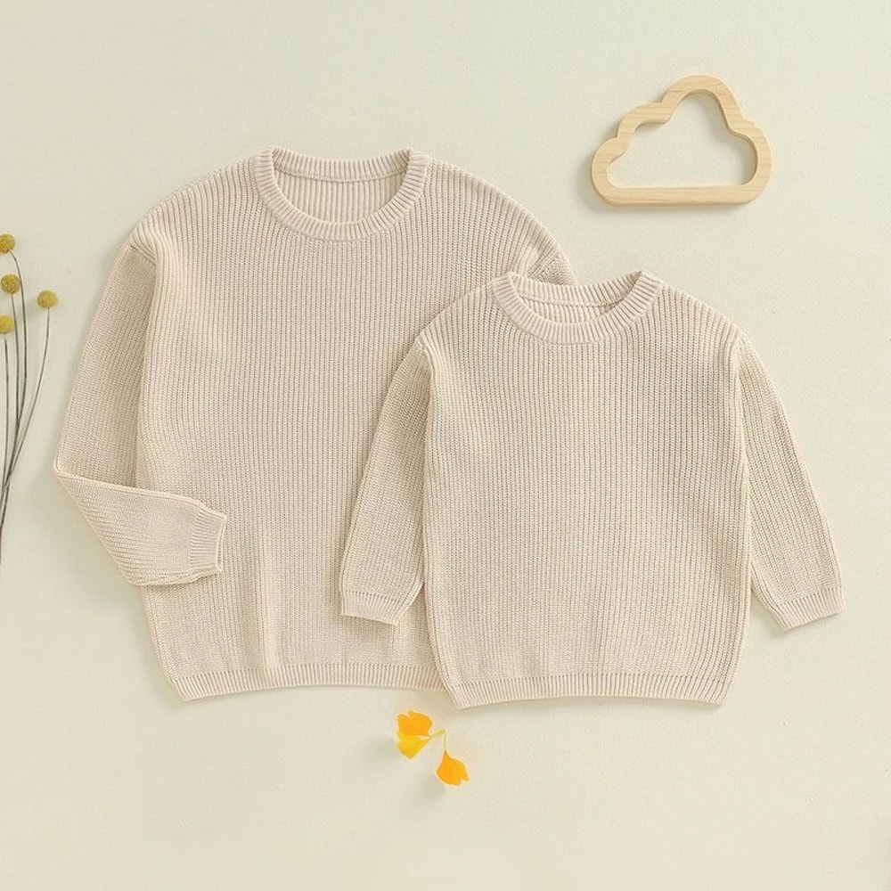 Mommy And Me Matching Chunky Knit Sweaters 10