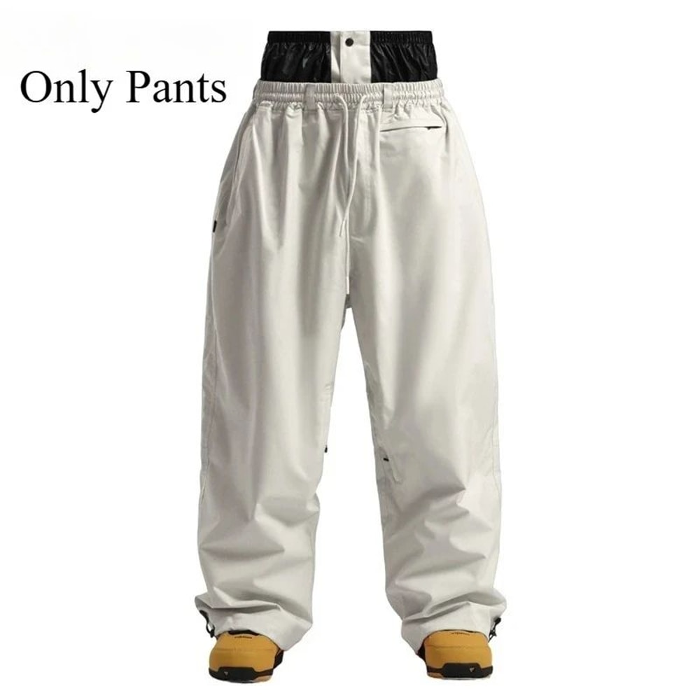 2025 Windproof Waterproof Baggy Ski Pants With Hood For Men And Women 7