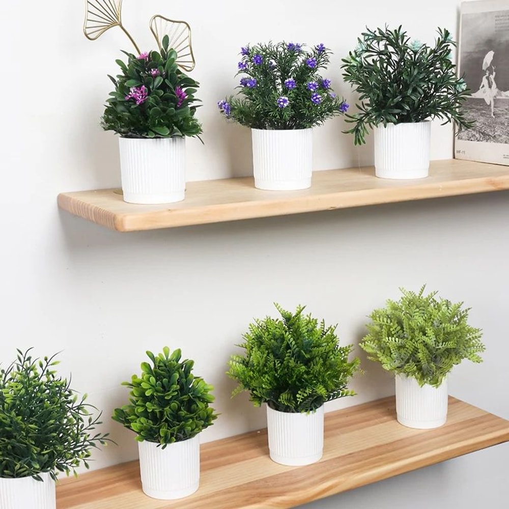 Artificial Potted Bonsai Plant Decorative Fake Flower Tree For Home And Garden 3
