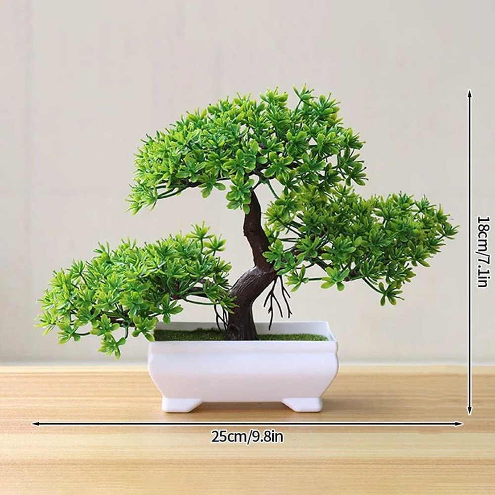 Artificial Potted Bonsai Plant Decorative Fake Flower Tree For Home And Garden 17