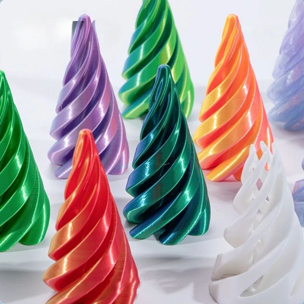 3D Printed Rotating Spiral Cone Fidget Toy Impossible Pyramid Bunny Desk Decor 3