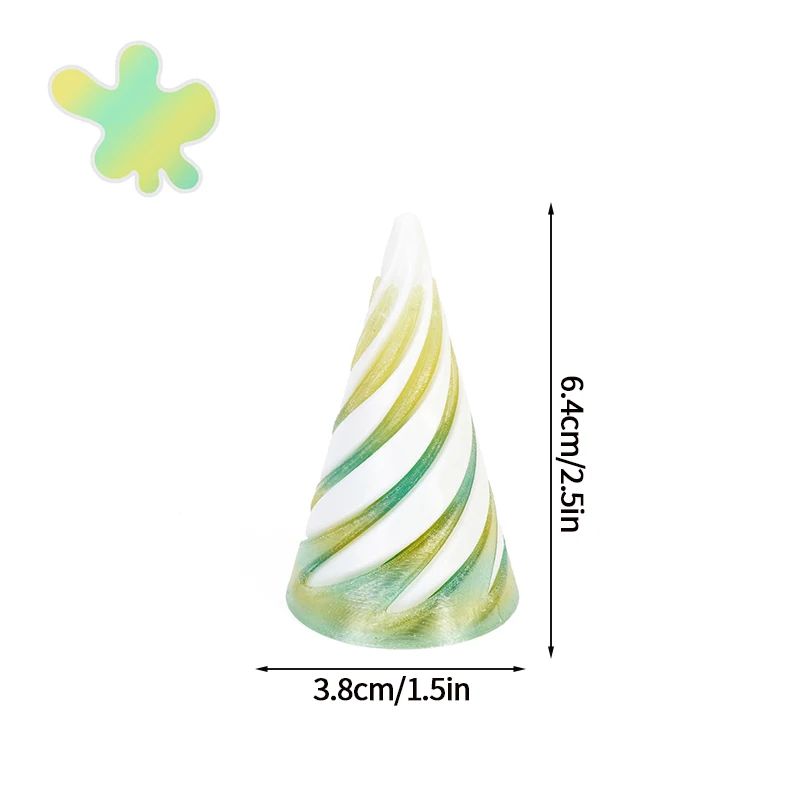 3D Printed Rotating Spiral Cone Fidget Toy Impossible Pyramid Bunny Desk Decor 17