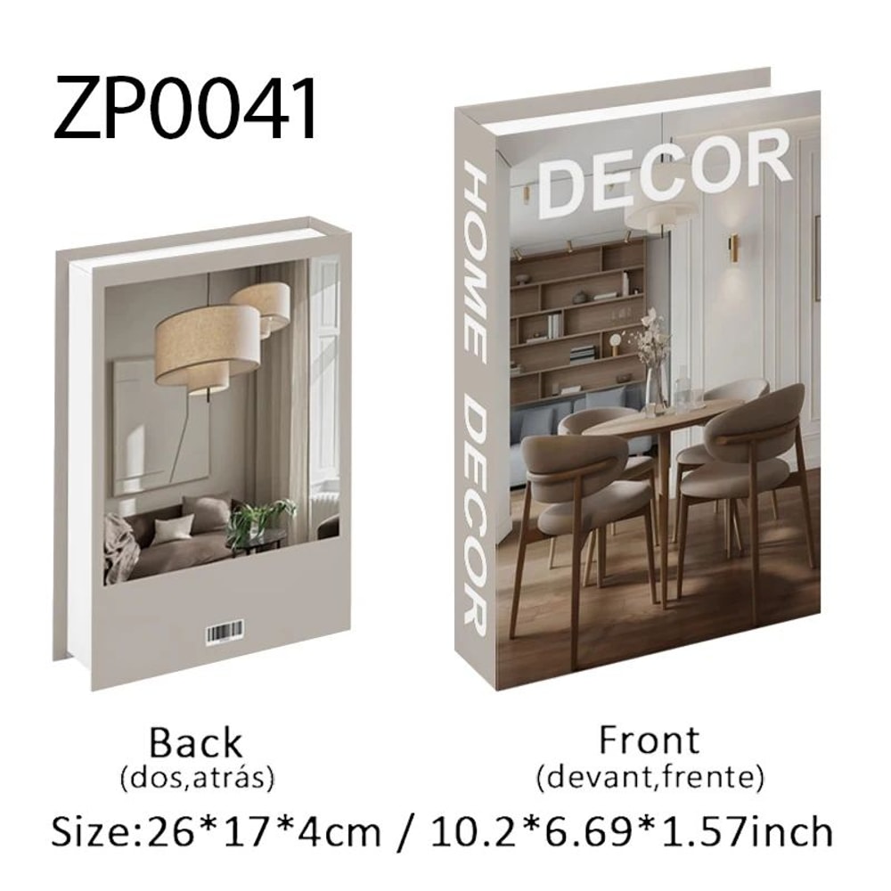 Luxury Faux Book Storage Box Paris Decorative Coffee Table Book Decor 6