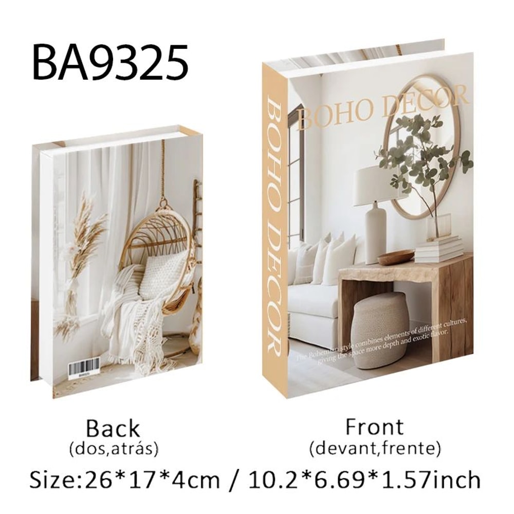 Luxury Faux Book Storage Box Paris Decorative Coffee Table Book Decor 19