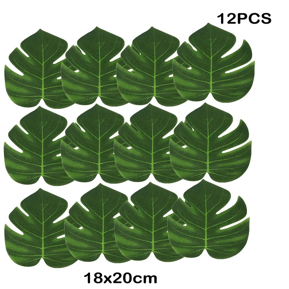 Artificial Tropical Palm Leaves Party Decoration Set 8