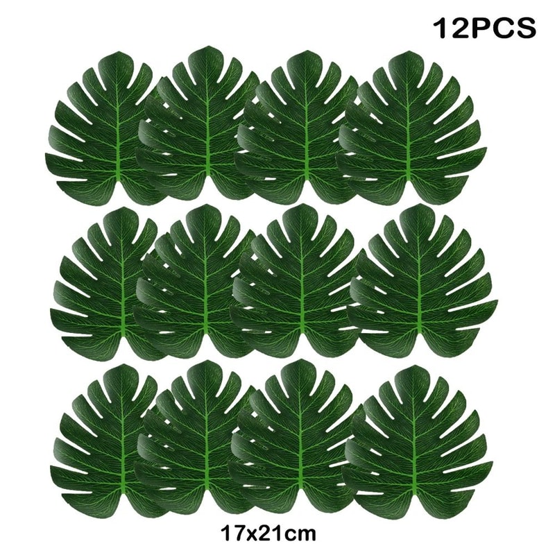Artificial Tropical Palm Leaves Party Decoration Set 9