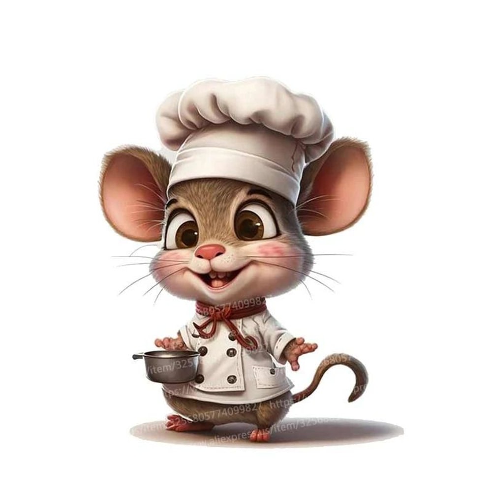 Cute Chef Mouse Wall Sticker Decoration 10