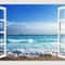 3D Beach Window View Wall Sticker 7