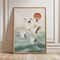 Vintage Japanese Crane Ukiyoe Wall Art Print 9