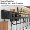 Black Metal Kitchen Storage Shelf Rack 2
