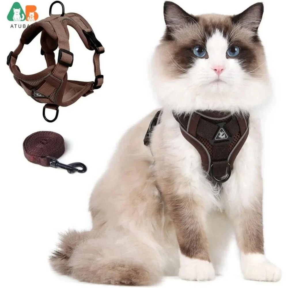 Reflective Adjustable Cat Harness And Leash Set 0