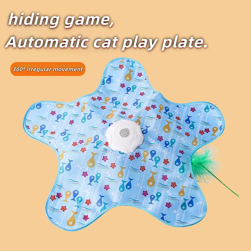 Interactive Cat Hunting Blanket Turntable Toy 8