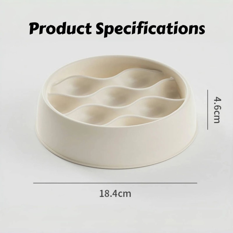 Dual Slow Feeder Cat Bowl Set 4