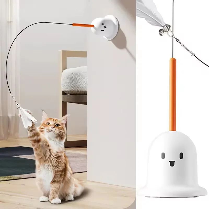 Interactive Suction Cup Cat Teaser Wand 1