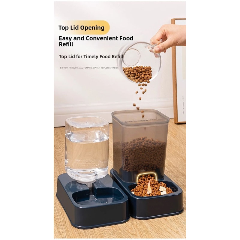 Automatic Pet Food And Water Dispenser Set 7