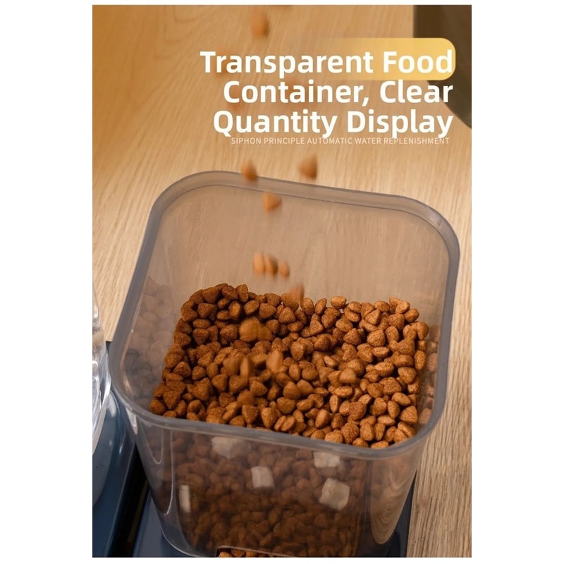 Automatic Pet Food And Water Dispenser Set 8