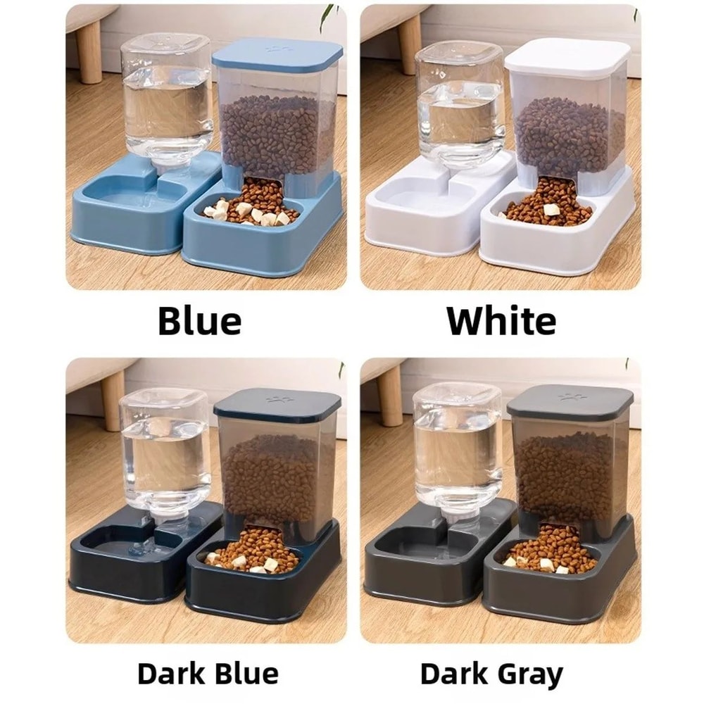Automatic Pet Food And Water Dispenser Set 9