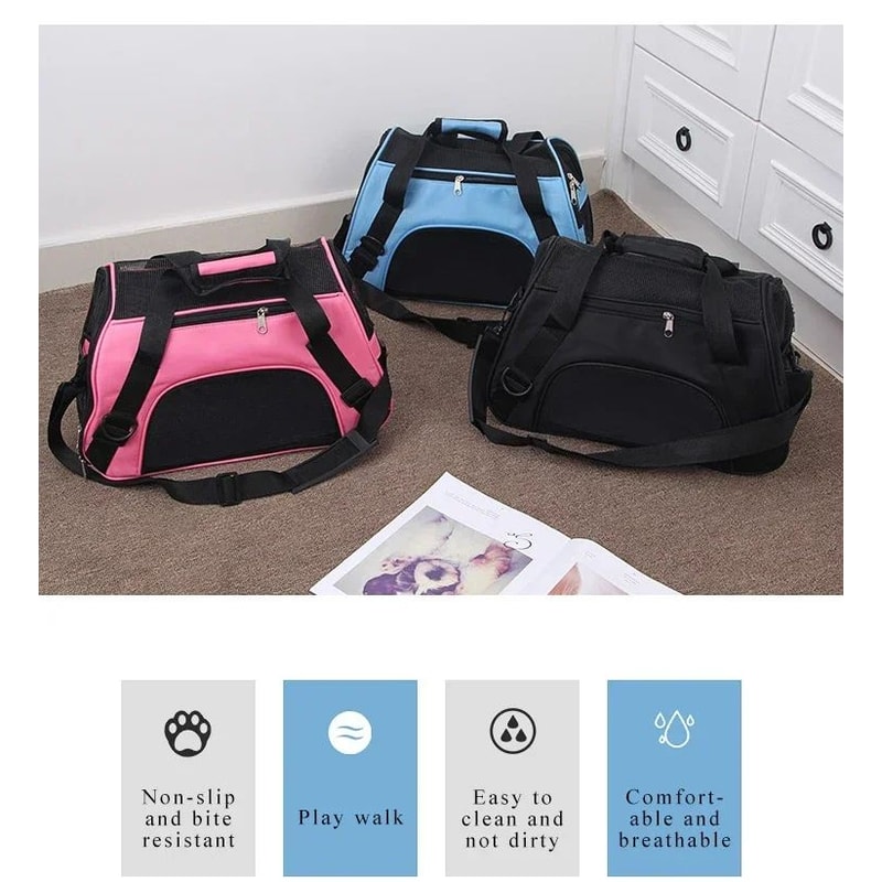 Portable Mesh Pet Carrier Travel Bag 6