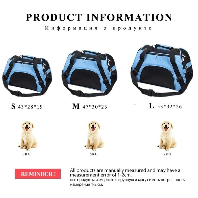 Portable Mesh Pet Carrier Travel Bag 11