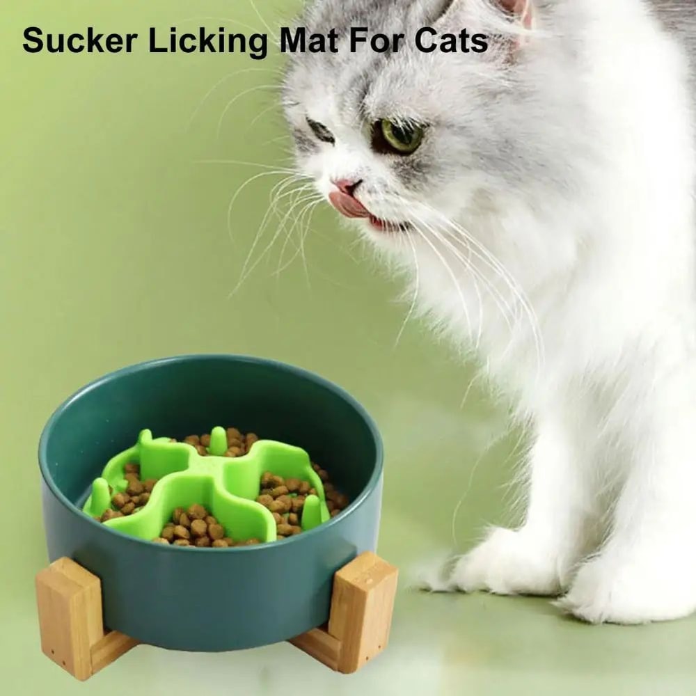 Blue Silicone Slow Feeding Licking Mat For Cats 7