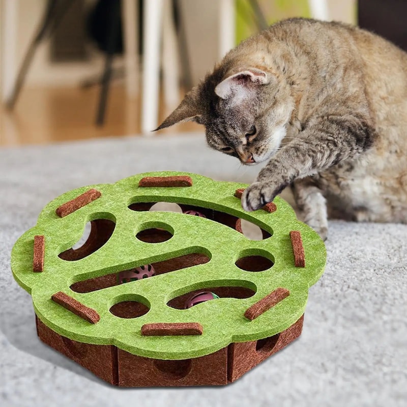 Interactive Cat Puzzle Maze Scratcher Toy 2
