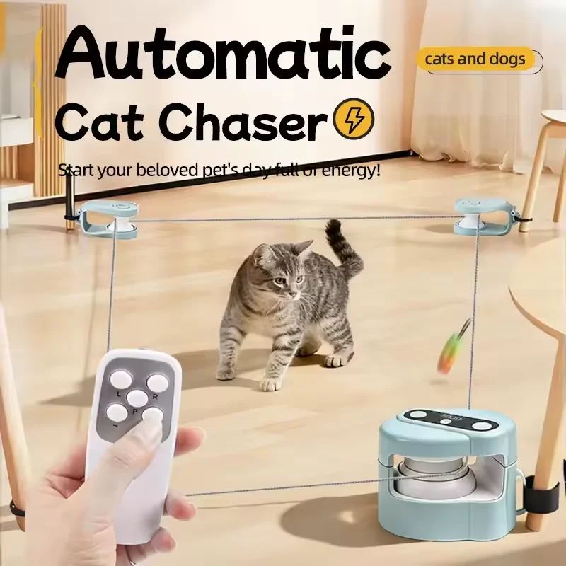 Automatic Cat Chaser Toy With Bird Sound 0