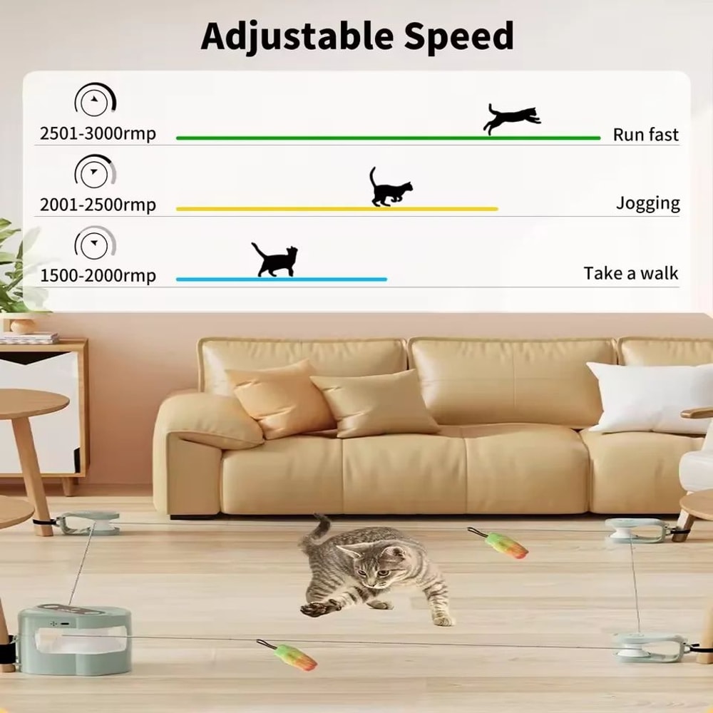 Automatic Cat Chaser Toy With Bird Sound 2