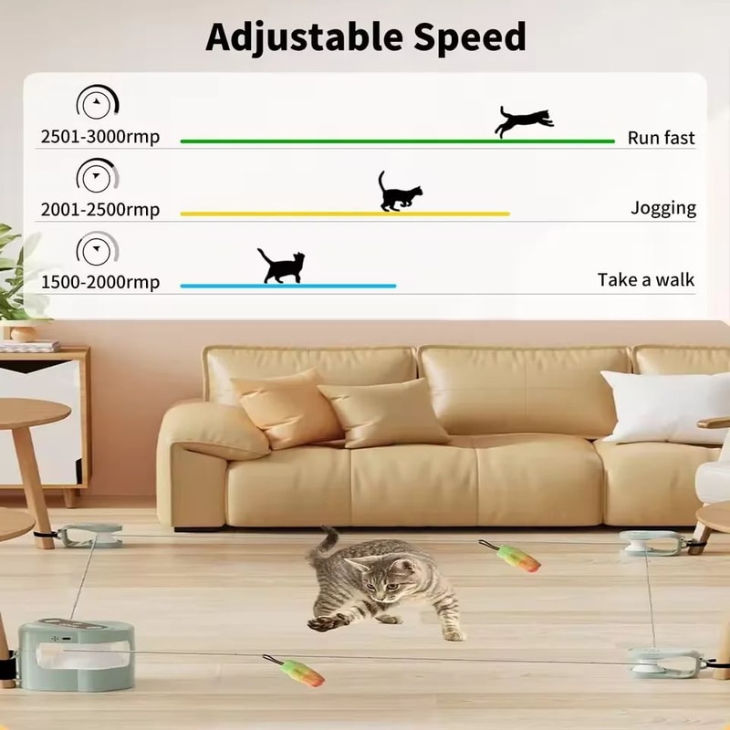 Automatic Cat Chaser Toy With Bird Sound 2