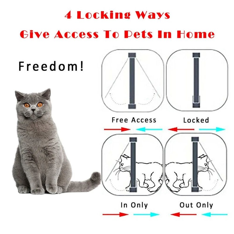 4 Way Locking Pet Flap Door 7