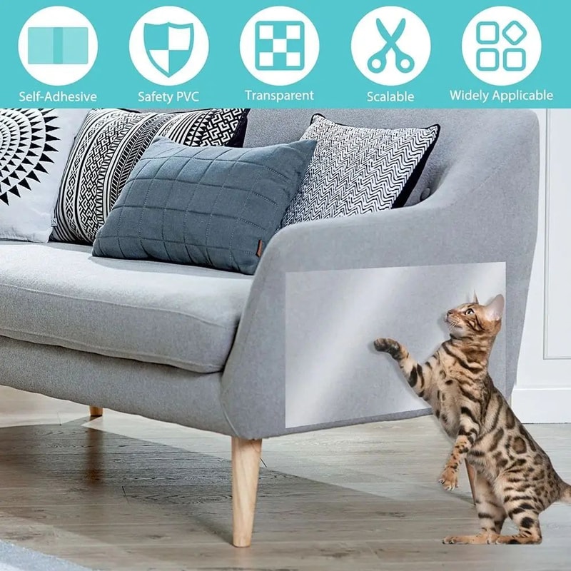 Transparent Cat Scratch Furniture Protector 1