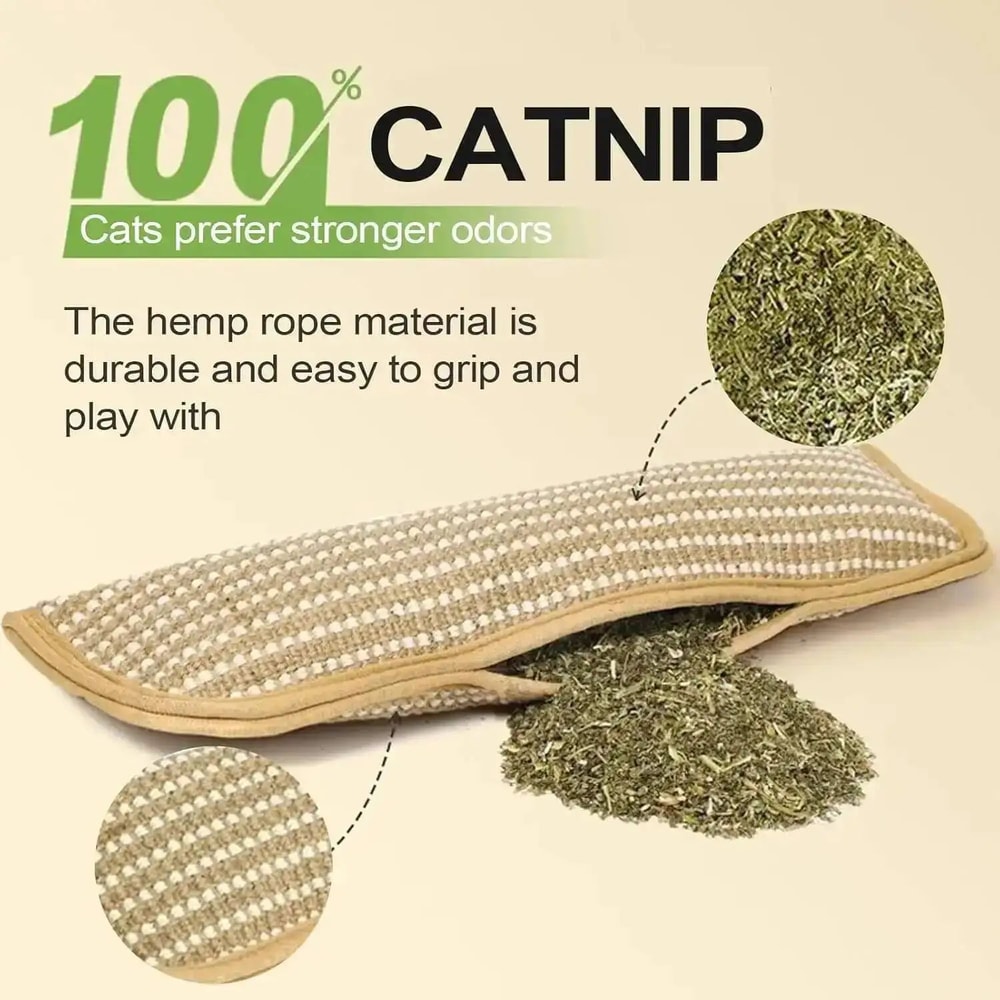 Interactive Catnip Scratching Pillow Toy 7