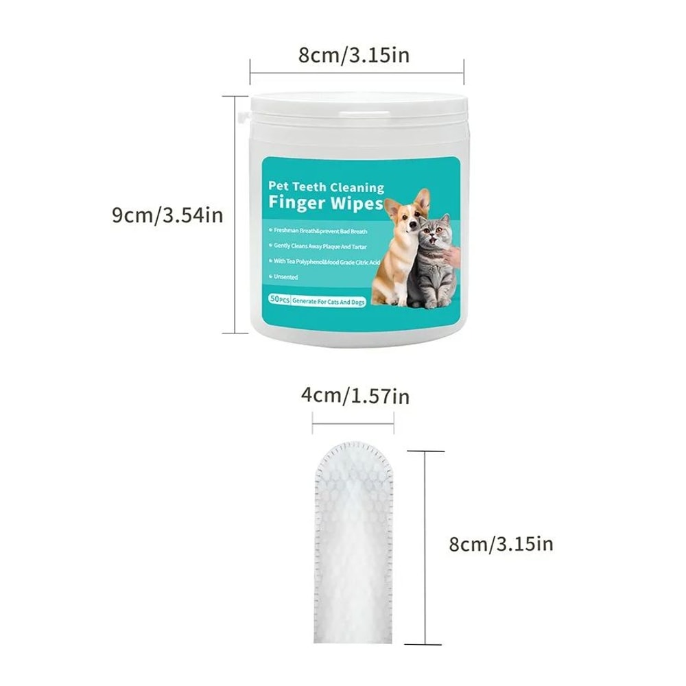 Disposable Pet Finger Tooth Wipes 6