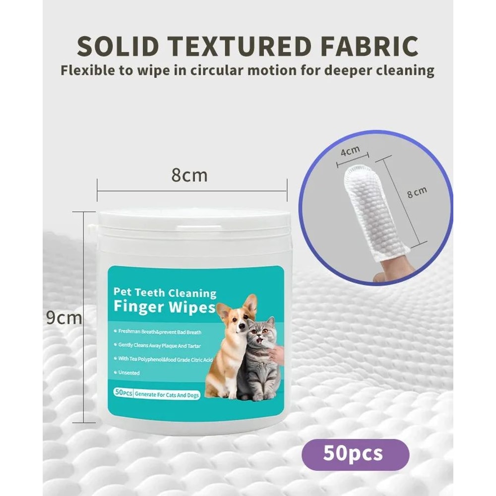 Disposable Pet Finger Tooth Wipes 7