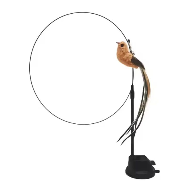 Suction Cup Feather Bird Cat Teaser Toy 6