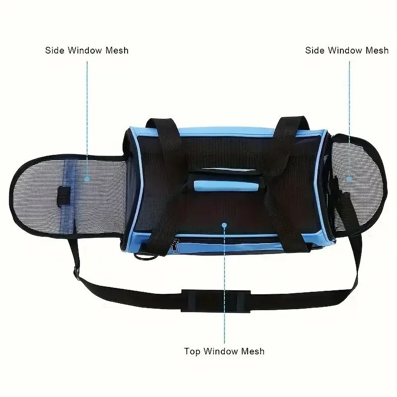 Portable And Breathable Mesh Pet Carrier Travel Bag 3