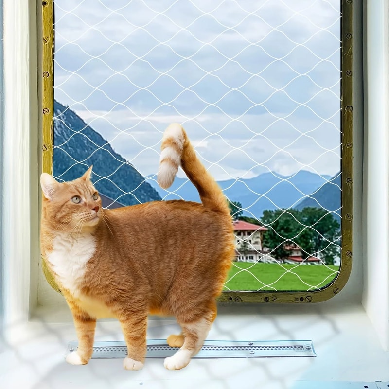Transparent Cat Safety Net For Balcony And Stairs 0