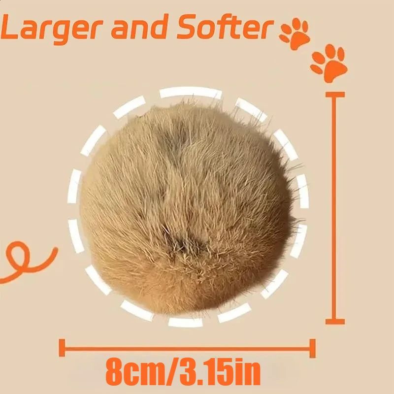 3PCS Catnip Plush Fur Ball Cat Toys 5