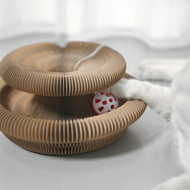 Foldable Corrugated Cat Scratching Toy Board 1