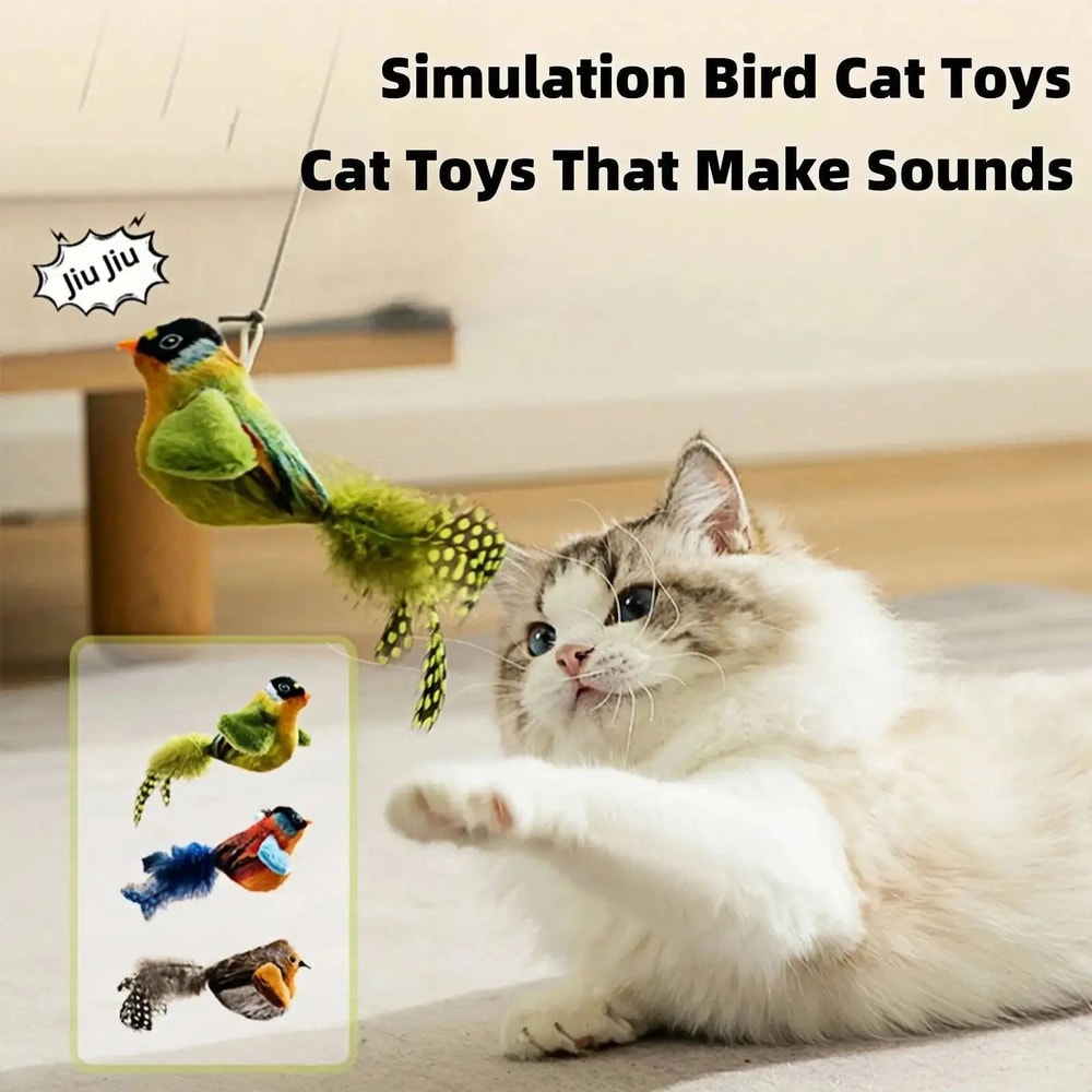 Interactive Hanging Bird Cat Teaser Toy 6