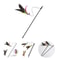 Interactive Feather Cat Teaser Wand Toy Rod 2