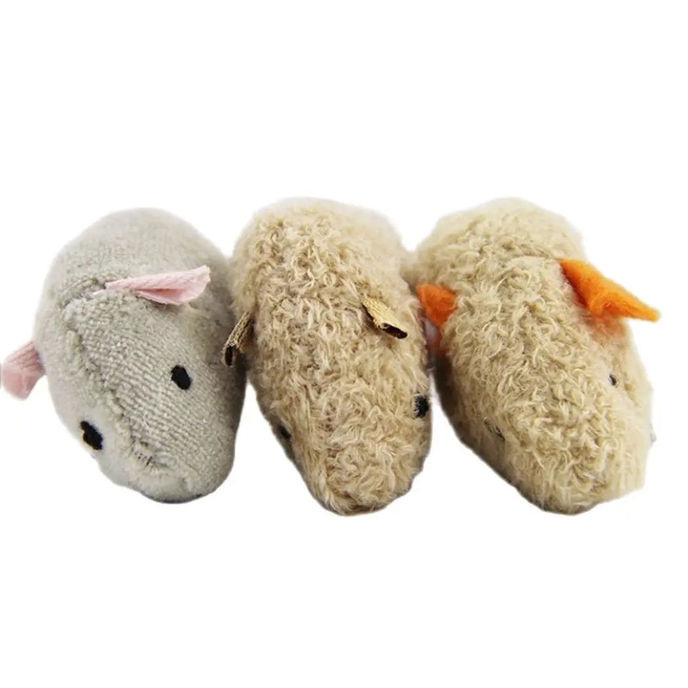 3PCS Plush Simulation Mouse Cat Toys 2