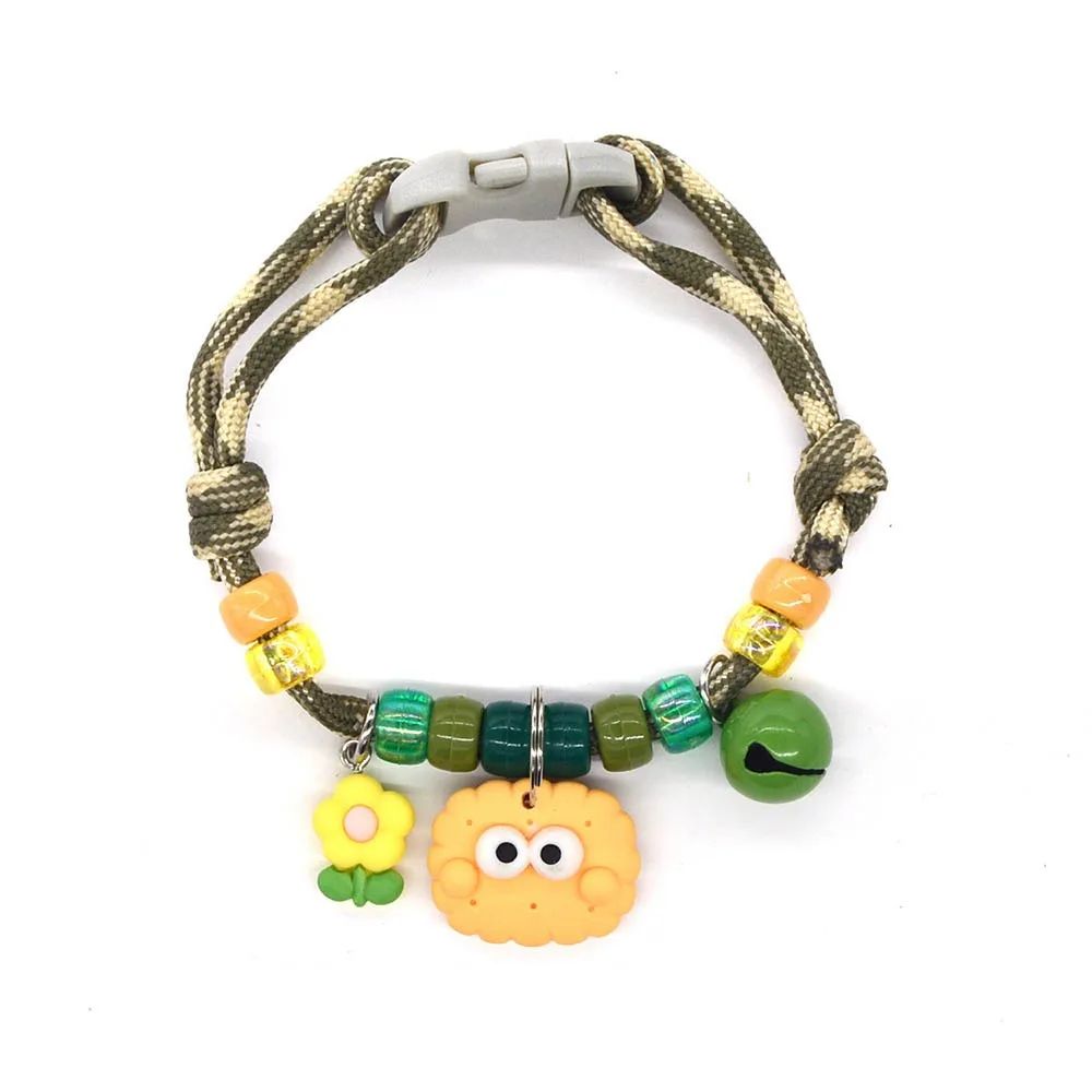 Colorful Braided Pet Collar With Bell 13