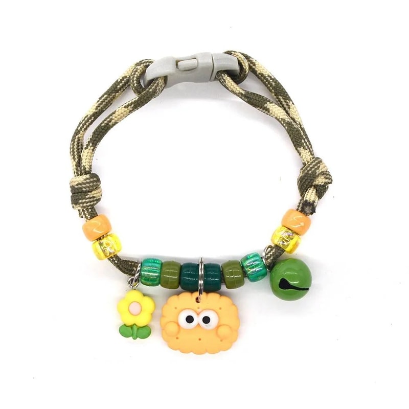 Colorful Braided Pet Collar With Bell 13