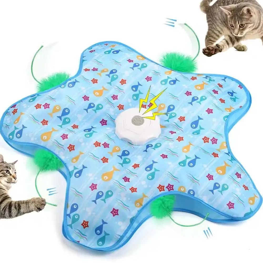 Automatic Turntable Interactive Cat Feather Toy 0